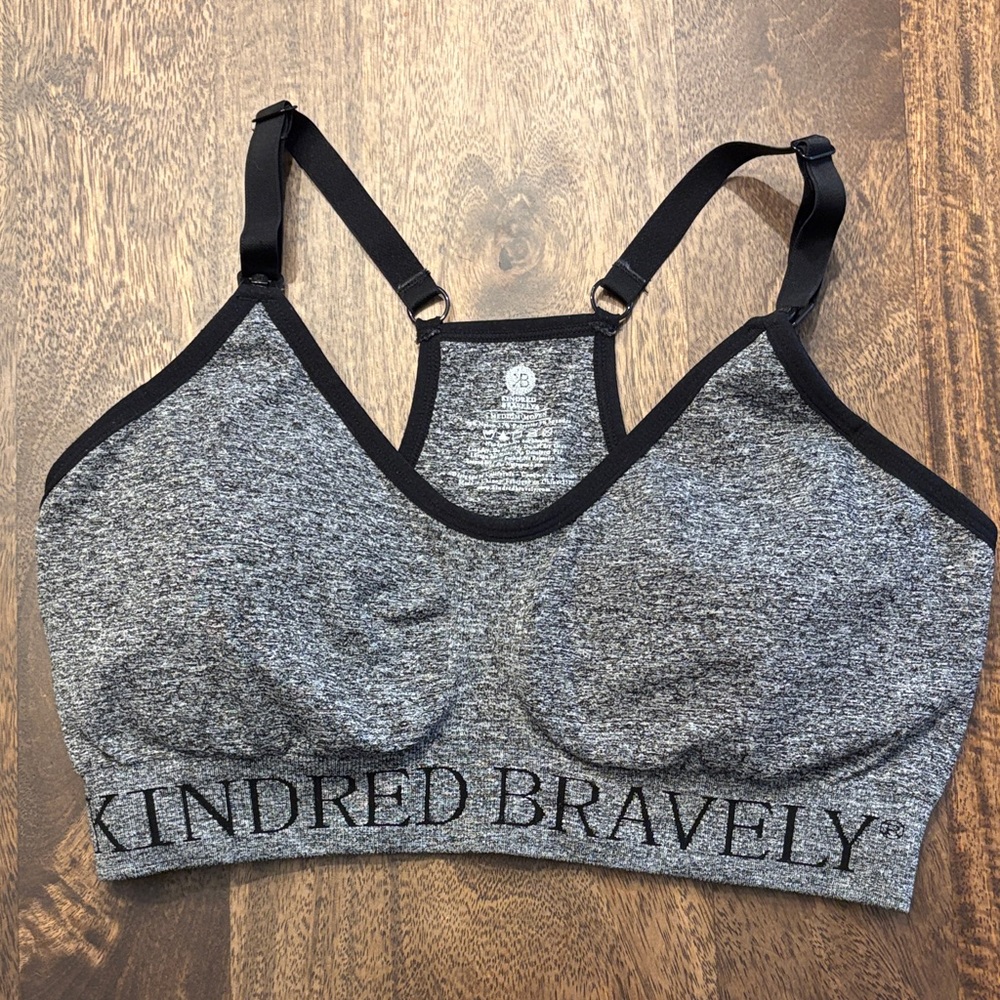 Kindred Bravely Maternity and Postpartum Gray Women's Sports Bra